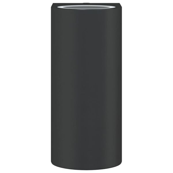 vidaXL āra sienas lampa, melnas, liets alumīnijs