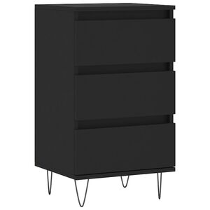 vidaXL kumode, melna, 40x35x70 cm, inženierijas koks, melns