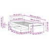 vidaXL gulta bez matrača, vaska brūnas, 90x190 cm, priedes masīvkoks
