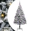 vidaXL Mākslīgā Ziemassvētku eglīte su 300 LED ar statīvu Balts 210 cm