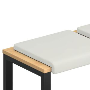vidaXL Solspilvens 4 gab. Mākslīgā āda Balts Dziļums 35 cm