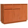 vidaXL Puse Vaks brūns 110 x 34 x 75 cm Ciets priedes koks
