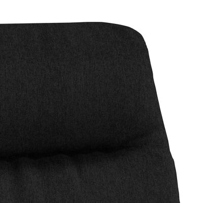 vidaXL atpūtas krēsls, melns audums