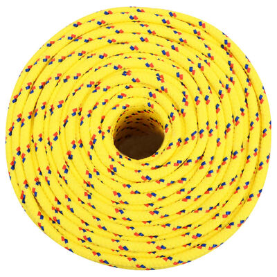 vidaXL laivu virve, dzeltena, 10 mm, 500 m, polipropilēns
