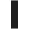 vidaXL skapis, 50x50x200 cm, melns, inženierijas koks