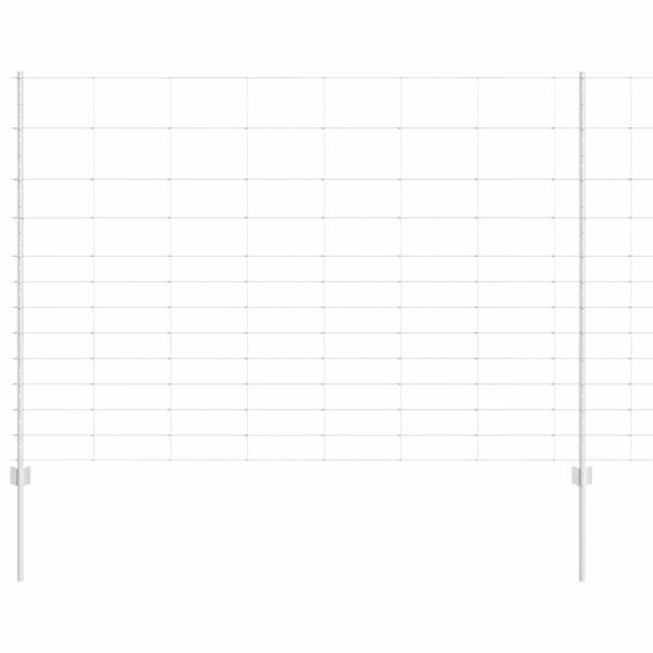 vidaXL Žogs ar stabu Sudraba 1,5 x 25 m Tērauds