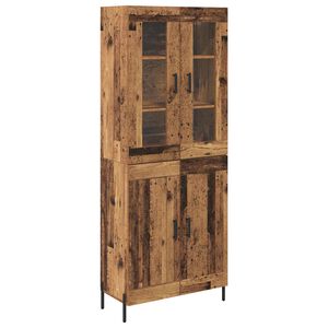 vidaXL Augstais skapītis Vecs koks 69,5 x 34 x 180 cm