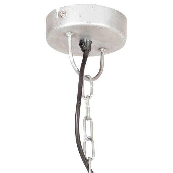 vidaXL griestu lampa, industriāls dizains, sudrabaina, 25 W, 31cm, E27