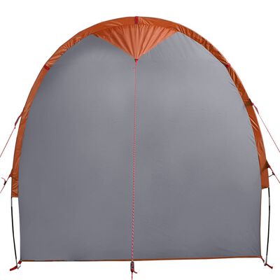 vidaXL uzglabāšanas telts, pelēka un oranža, 204x183x178 cm, 185T