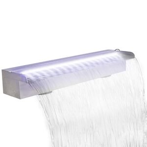 Baseina ūdenskritums, strūklaka ar LED, nerūsējo&scaron;s tērauds, 60 cm