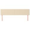 vidaXL gultas galvgaļi, 2 gab., 80x5x78/88 cm, krēmkrāsas audums