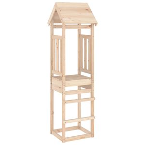 vidaXL rotaļu tornis, 52,5x46,5x206,5 cm, priedes masīvkoks