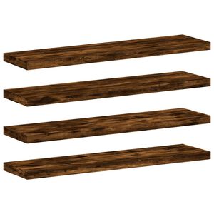 vidaXL sienas plaukti, 4 gab., koka, 40x10x1,5 cm, inženierijas koks