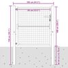 vidaXL dārza vārti, antracīta krāsā, 100x100 cm, tērauds