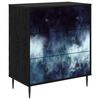vidaXL Drīzā rokas RAALTE Zila marmora druka 66 x 36,5 x 76 cm