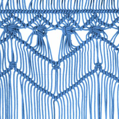 vidaXL aizkars mezglošanas tehnikā, 140x240 cm, zila kokvilna