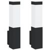 vidaXL Āra sienas lukturi 2 pcs Melna 10.5 x 6 x 35 cm