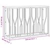vidaXL konsoles galdiņ&scaron;, nerūsējo&scaron;s tērauds, pārstrādāts masīvkoks
