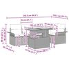 vidaXL Dārza dīvānu komplekts ar spilvenu 6 pcs bē&scaron;a un gai&scaron;i pelēka