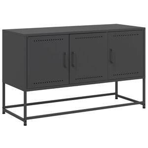 vidaXL TV skapītis, 100,5x39x60,5 cm, tērauds, melns