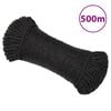 vidaXL darba virve, melna, 3 mm, 500 m, polipropilēns