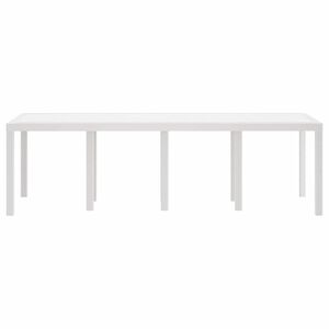 vidaXL Dārza galds Balts 250 x 100 x 73 cm poliratāns