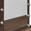 vidaXL spoguļgaldiņ&scaron; ar LED, 100x40x130 cm, brūna ozolkoka krāsa