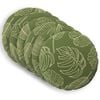 vidaXL Spilvenu pārvalks 6 pcs HEERLEN Lapu dizains &Oslash; 60 cm Poliesters
