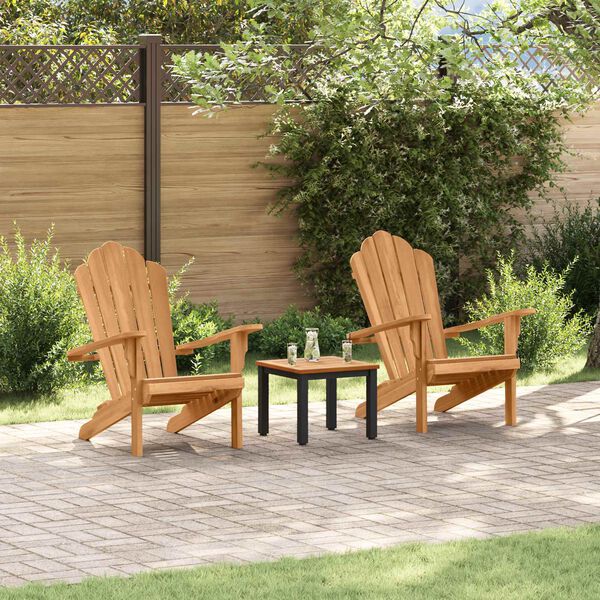 vidaXL Adirondack krēsls 2 pcs Brūna 78 x 77 x 95 cm Ciets tek&scaron;a koks