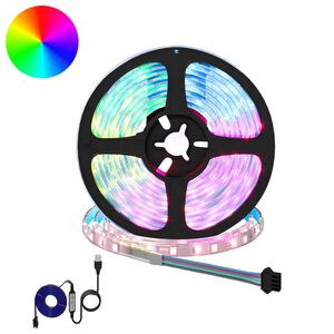 vidaXL LED stripa 2 gab. Melna un caurredzama Vara un plastmasa
