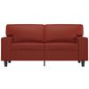 vidaXL divvietīgs dīvāns, vīnsarkans, 120 cm, mākslīgā āda