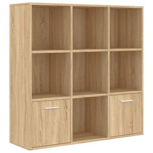 vidaXL grāmatu plaukts, ozolkoka krāsa, 98x30x98 cm, inženierijas koks