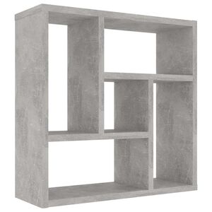 vidaXL sienas plaukts, betonpelēks, 45x16x45 cm, inženierijas koks
