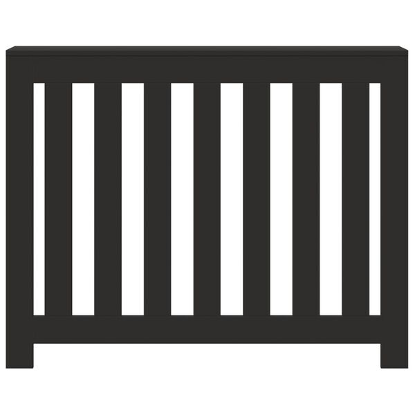 vidaXL radiatora pārsegs, melns, 104x20x82 cm, inženierijas koks