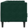 vidaXL Chesterfield dīvāns ar balstiem, divvietīgs, tum&scaron;i zaļ&scaron; samts