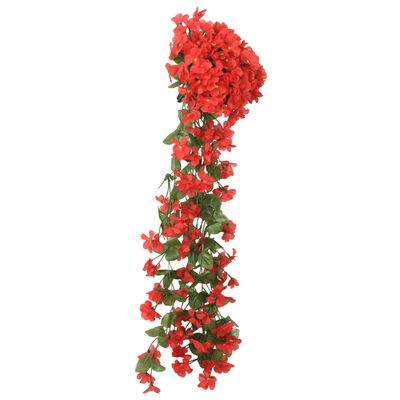 vidaXL mākslīgo ziedu vītnes, 3 gab., sarkans, 85 cm