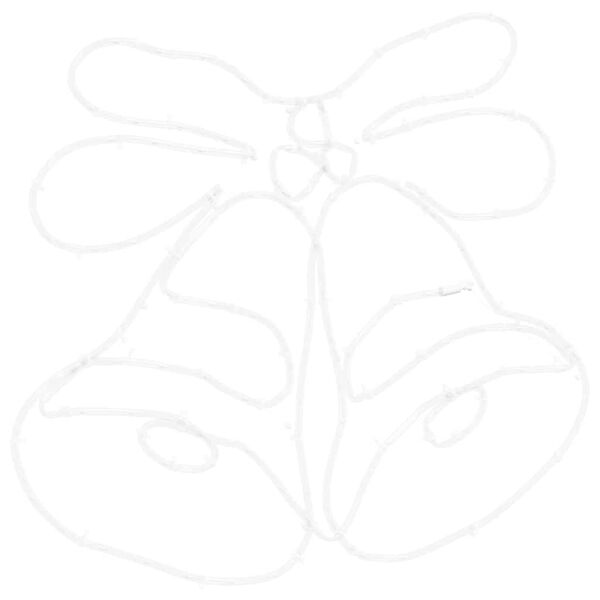 vidaXL Ziemassvētku zvans su 144 LED Daudzkrāsains 57 x 47,5 cm PVC