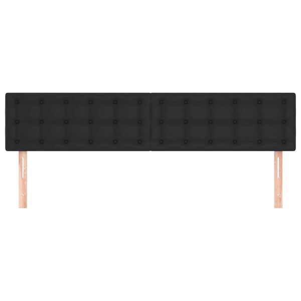 vidaXL gultas galvgaļi, 2 gab., 100x5x78/88 cm, melna mākslīgā āda