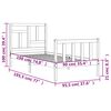 vidaXL gultas rāmis ar galvgali, vienvietīgs, masīvkoks