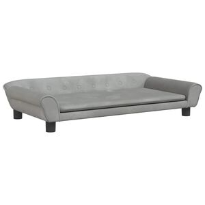 vidaXL gulta suņiem, gai&scaron;i pelēka, 100x50x21 cm, samts