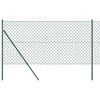 vidaXL Zemes stiprinā&scaron;anas ķēdes žogs 25 x 1,2 m PVC pārklāts tērauds