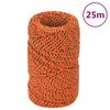 vidaXL laivu virve, oranža, 2 mm, 25 m, polipropilēns