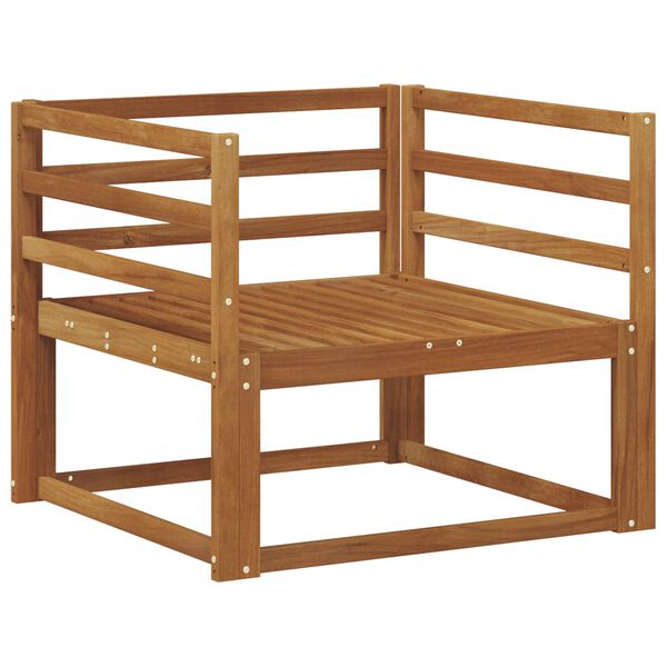 vidaXL Āra vidējā dīvāns Cietā akācijas koks Dabiska