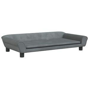 vidaXL gulta suņiem, tum&scaron;i pelēka, 100x50x21 cm, samts
