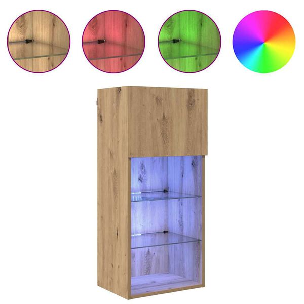 vidaXL Sienā montējams TV skapis Artisānā ozols 40,5 x 30 x 90 cm