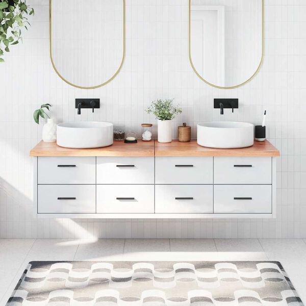 vidaXL vannasistabas letes virsma 180x40x(2-4)cm apstrādāts masīvkoks