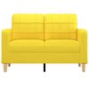 vidaXL divvietīgs dīvāns, gai&scaron;i dzeltens audums, 120 cm