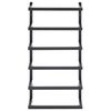 vidaXL dvieļu turētājs, melns, 24x12x48 cm, tērauds