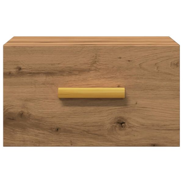 vidaXL sienas naktsskapīši, 2 gab., koka krāsa, 35x35x20 cm