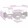 vidaXL Dārza dīvānu komplekts 10 pcs Bē&scaron;a poliratāns